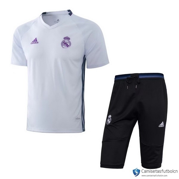 Camiseta Entrenamiento Real Madrid Conjunto Completo 2017-18 Blanco